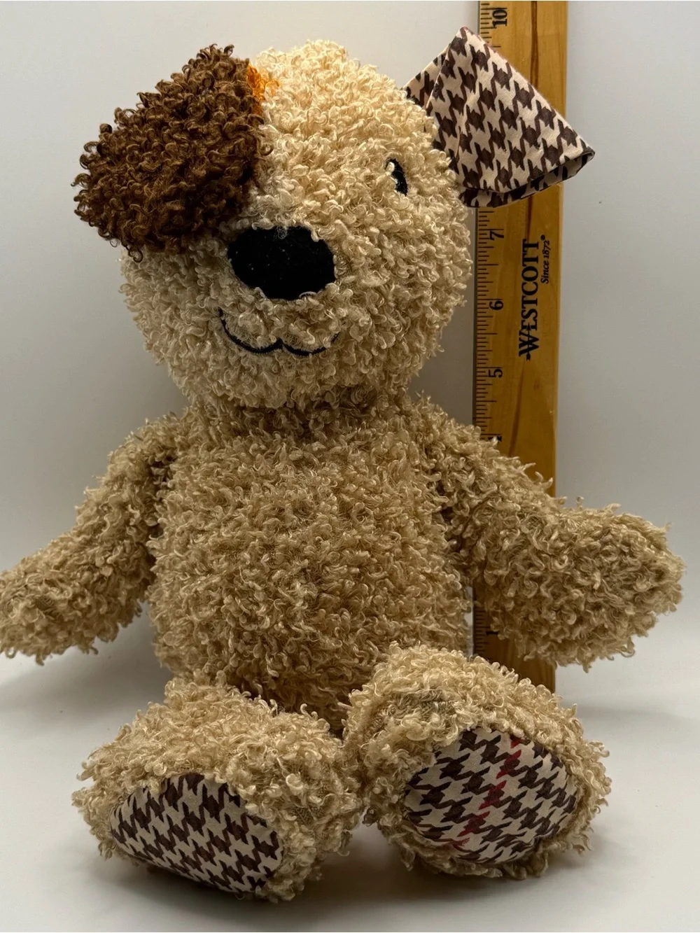 Lambs & Ivy  #203020 “Wilson” The Shaggy Dog With Houndstooth 2012 Plush (PL-42)